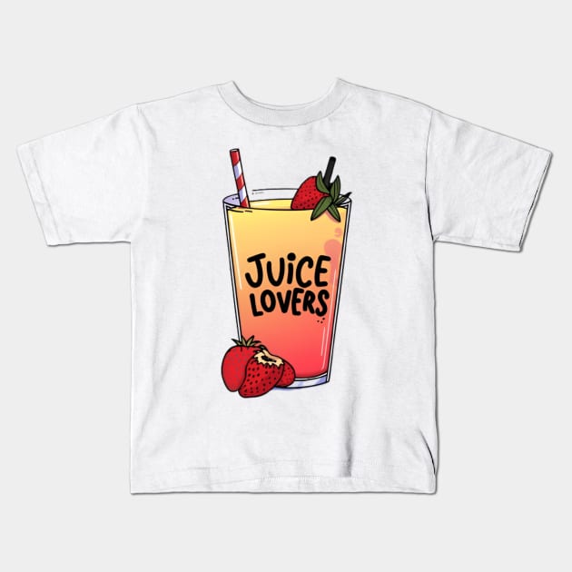 Fruit juice lovers Kids T-Shirt by Spaceboyishere